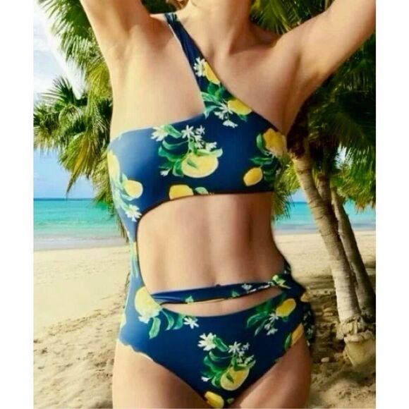 New. WET L.A lemon navy swimsuit. Small. Retails $228 - Picture 4 of 12